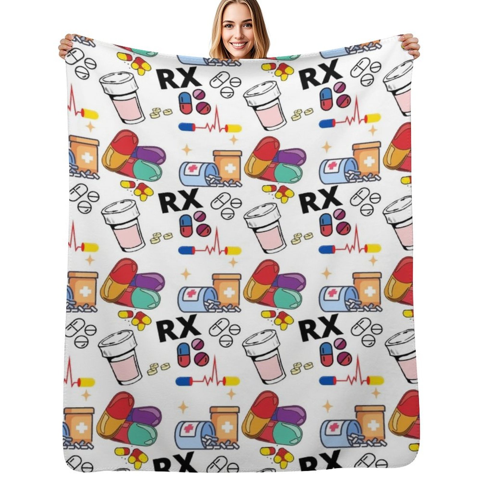 3D Printing In Pharmacy - Coperta decorativa extra large con motivo
