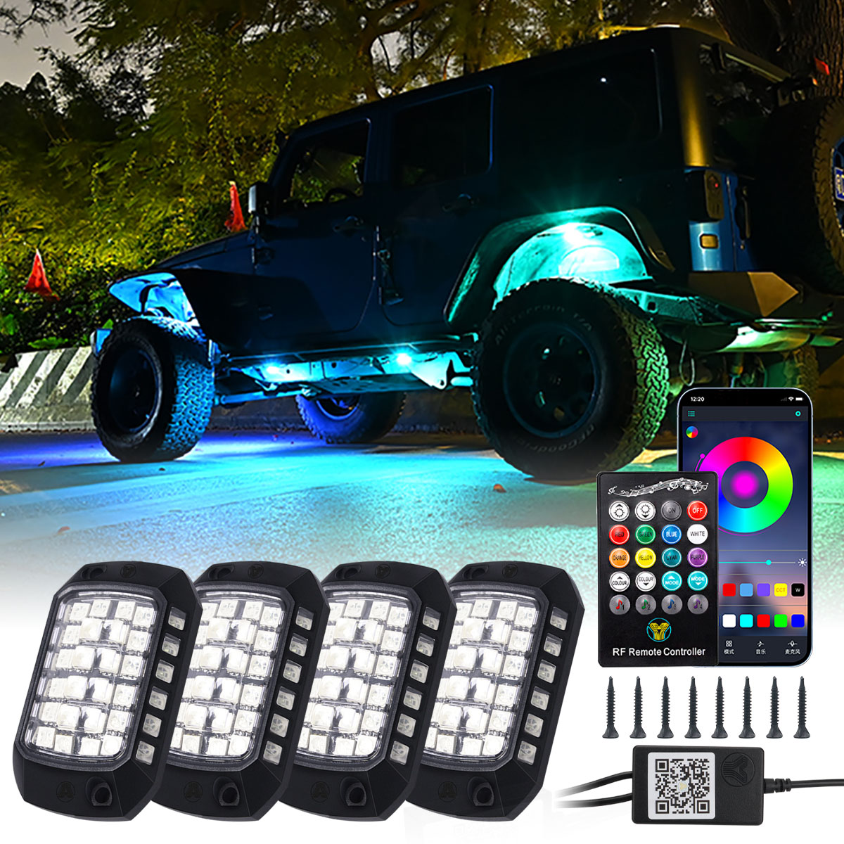 3D Printing Lamp - 4/8/12 in 1 RGB Auto LED