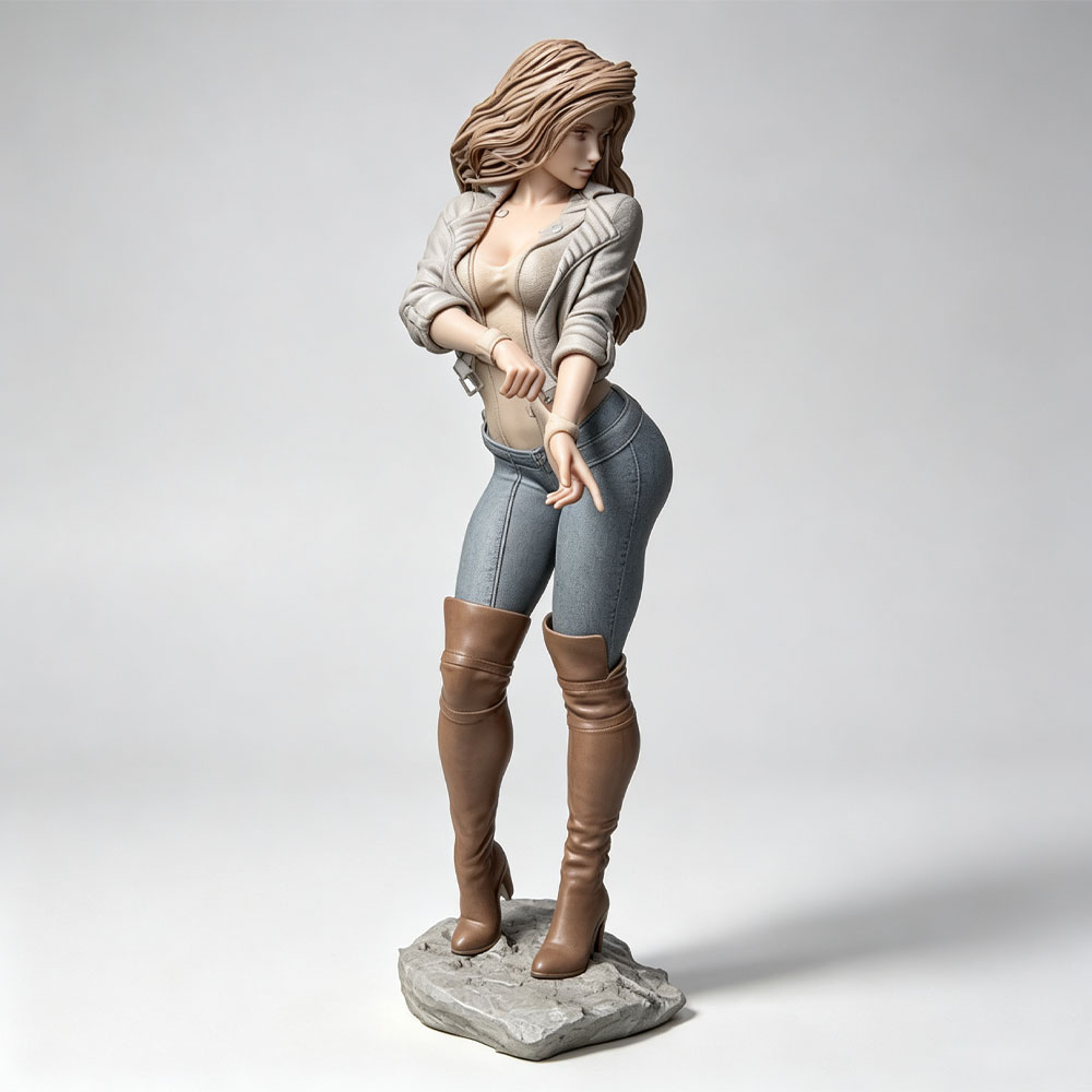 3D Printing Article - Personaggio Femminile Realistico e alla Moda