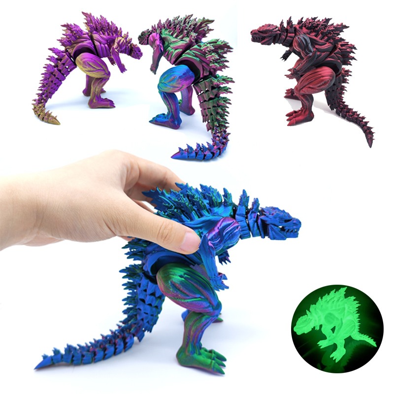 3D Printing Examples - Action Figure di Dinosauro Muscoloso Stampato